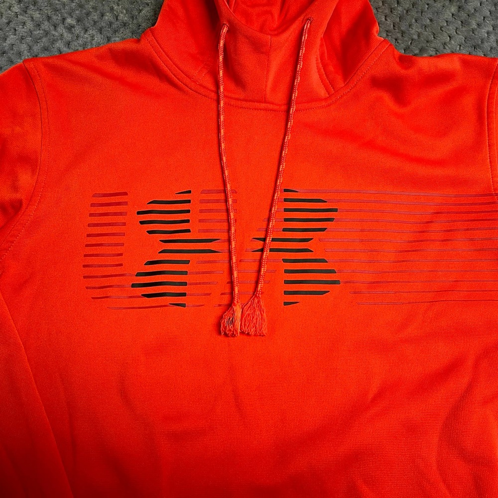 Under Armour Women Sz M Cold Gear Graphic Logo Hoodie Pullover S907-200